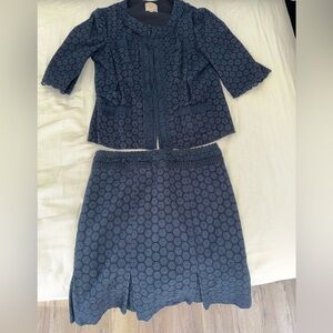 Nanette Lepore Dark Blue Lace Skirt Set